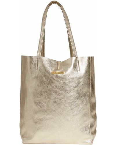 Betsy & Floss Soft Leather Tote Bag In - Natural