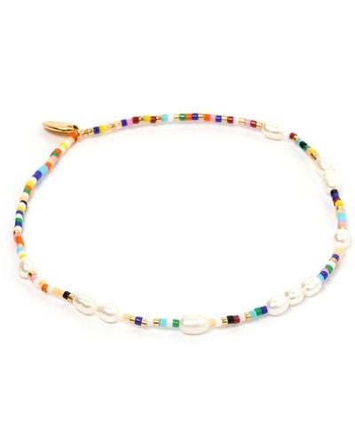 ARMS OF EVE Priscilla Pearl And Beaded Anklet - Multicolour