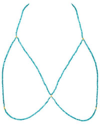 NAiiA Lana Turquoise Bra Chain - Blue