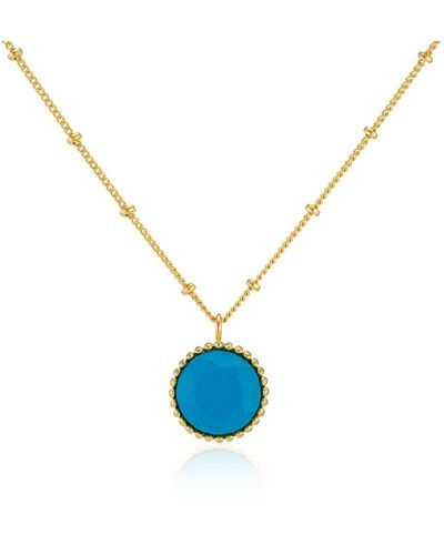 Auree Barcelona December Birthstone Necklace Turquoise - Blue