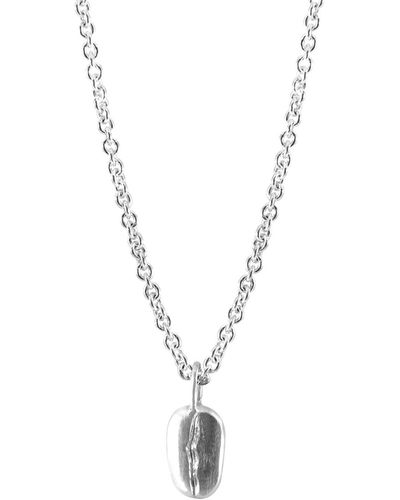 Anchor and Crew Gustatory Coffee Bean Necklace Pendant - Metallic