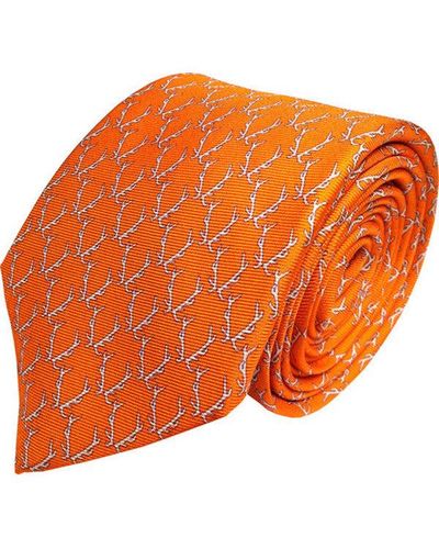 Lazyjack Press Buckwild Tie - Orange