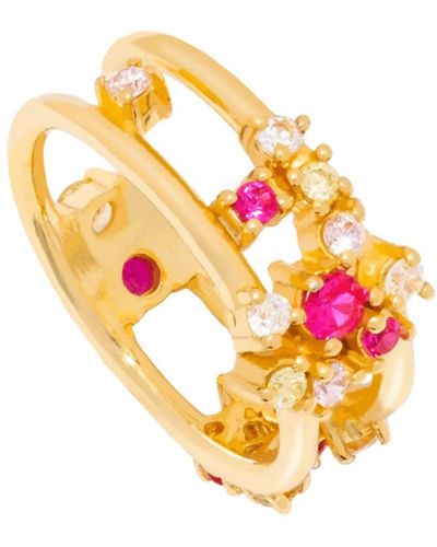 Lavani Jewels Jasmine Flower Ring - Multicolor