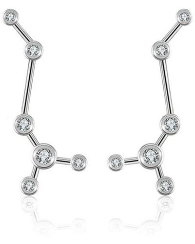 Genevieve Collection Scorpio Zodiac Constellation Earring 18k Gold & Diamond - Metallic