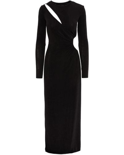 ROSERRY Mykonos Lycra Cut Out Maxi Dresss In - Black