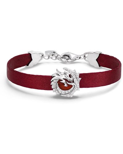 AWNL Agate Dragon Ribbon Bracelet - Red