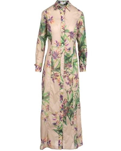 Ala von Auersperg Kathe Cotton Dress In Regalia - Multicolour