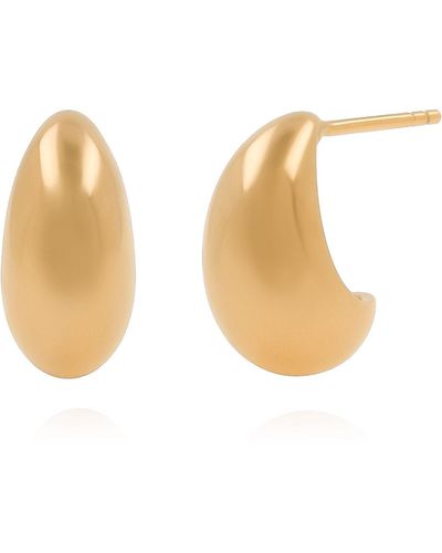 Cote Cache Large Dome Droplet Earrings - Metallic