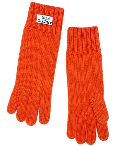 Arctic Fox & Co. The Recycled Bottle Gloves In Sunkissed Coral - Orange