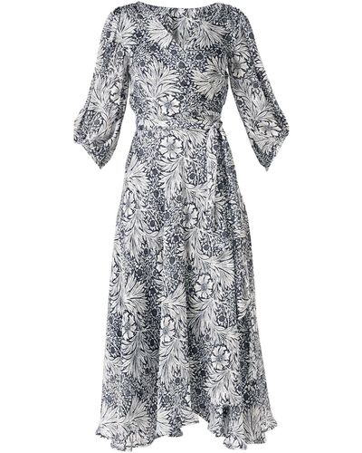 SACHA DRAKE Florentine Wrap Dress - Gray