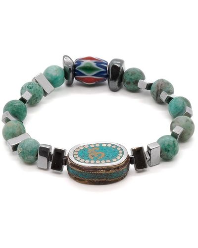 Ebru Jewelry Om Mystic Bracelet - Green