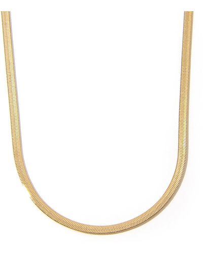 The Essential Jewels Filled Herringbone Chain - Metallic