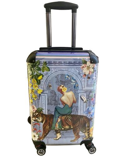 Myrtle & Mary Tigerlily Periwinkle Suitcase - Blue