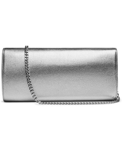 Lovard Leather Evening Clutch - Gray
