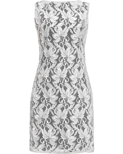 Rumour London Chelsea Sleeveless Lace Overlay Dress - White