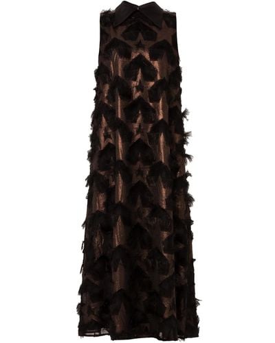 Julia Allert Evening Gown A-line Maxi Dress With Stars - Black