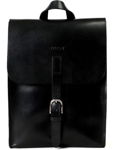 THE DUST COMPANY Leather Backpack In Cuoio - Black