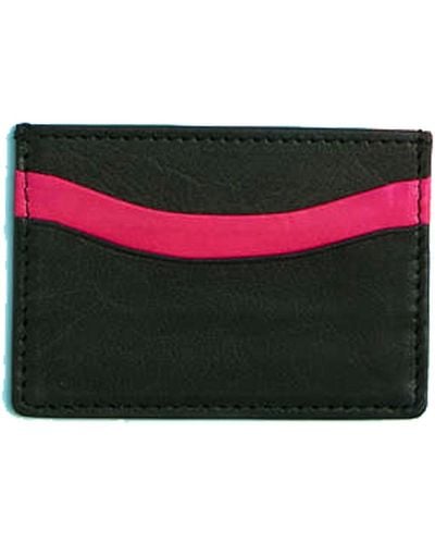 VIDA VIDA Zing & Pink Leather Card Holder - Green
