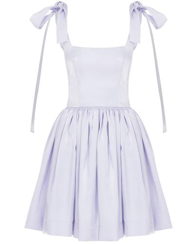 NAZLI CEREN Sibby Mini Dress In Lilac - Blue