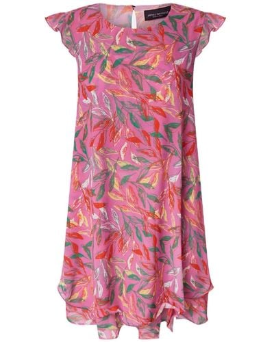 James Lakeland Ruffle Sleeves Wave Hem Dress - Pink