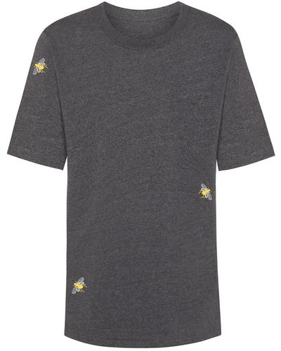 INGMARSON Bee Embroidered Recycled T-shirt - Gray