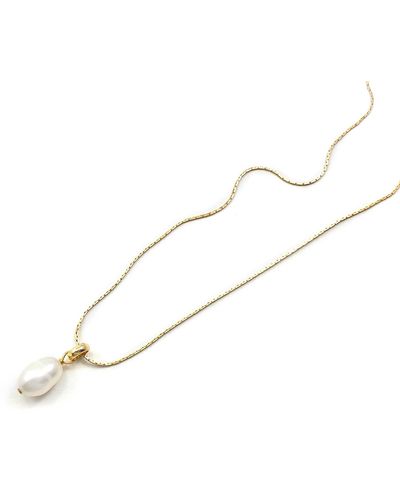 Biko Jewellery Freshwater Pendant - White