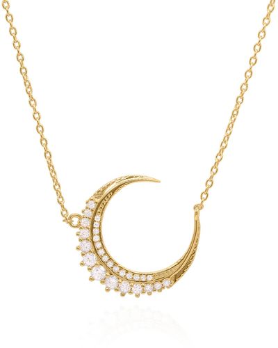 Luna Charles Stevie Moon Pendant Necklace - Metallic