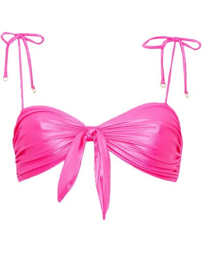 Aulala Paris Miss Enthusiastic Shiny Bikini Top - Pink