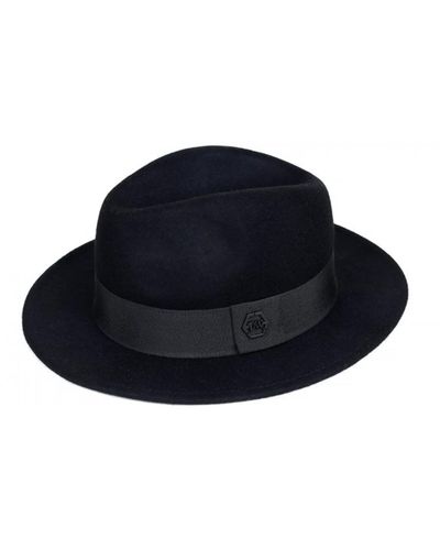 DAVID WEJ Wool Fedora Hat – - Blue