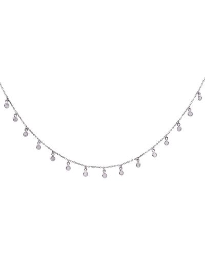 Trésor Organic Diamond Dangle Necklace In 18k Gold - White