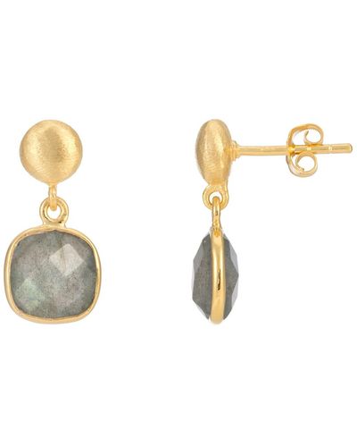 Auree Iseo Labradorite & Gold Vermeil Earrings - Metallic