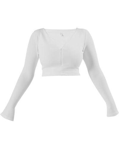 ONLY O' Zip Top - White