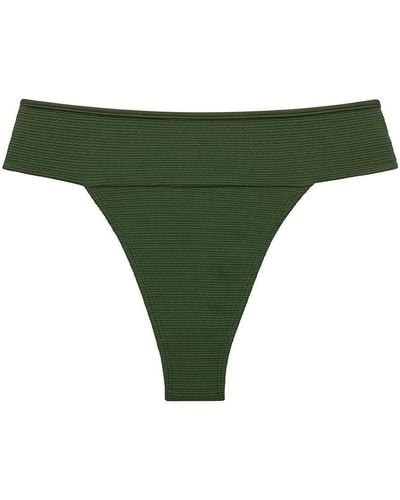 Montce Olive Micro Scrunch Tamarindo Bikini Bottom - Green