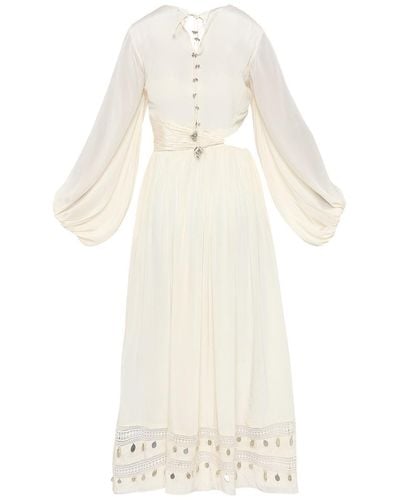 Style Junkiie Ivory Cut-out Maxi Dress - White