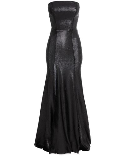 ROSERRY Cannes Sequins Maxi Dress In - Black