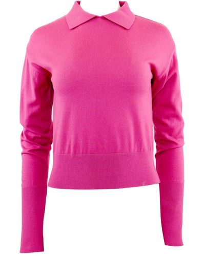 Theo the Label Pallas Collared Sweater - Pink