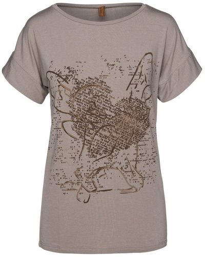 Conquista Printed Micromodal Tee Swl - Grey