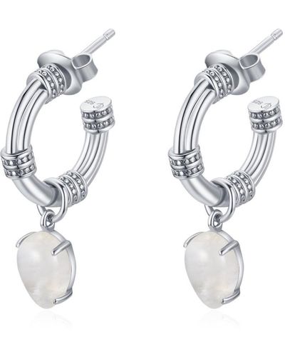 CVLCHA Moonstone Hoop Earrings - Metallic