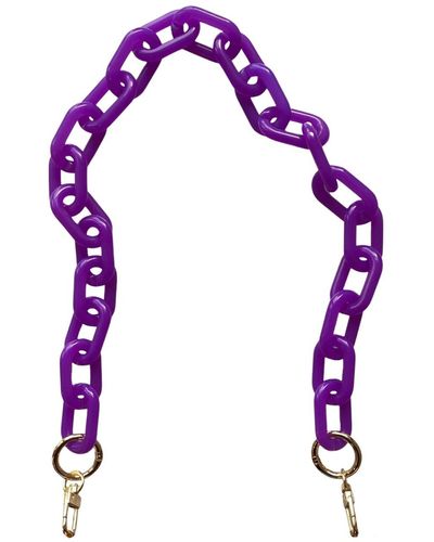 CLOSET REHAB Chain Link Short Acrylic Purse Strap In - Purple