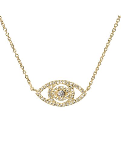 KAMARIA Evil Eye Crystal Necklace - Metallic