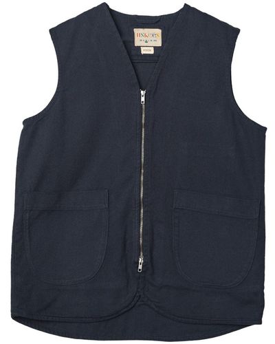 Uskees Drill Zip Up Vest - Blue