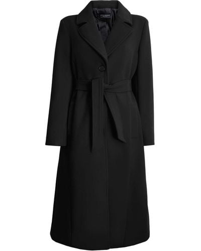 James Lakeland Three Buttons Belted Coat In - Black