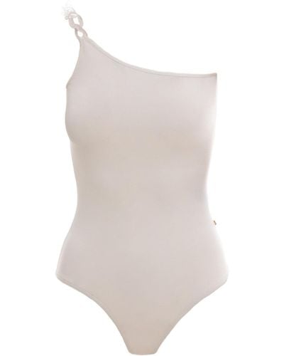 Nissa One-shoulder Bodysuit - White