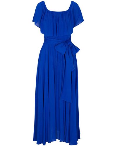Meghan Fabulous Morning Glory Maxi Dress - Blue