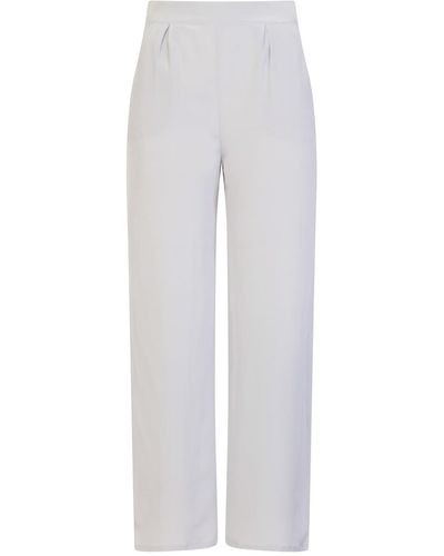 Sophie Cameron Davies Silver Wide legged Silk Trouser - Grey