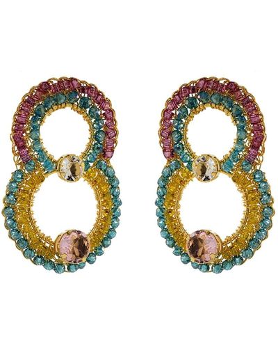 Lavish by Tricia Milaneze Candy Color Lennon Handmade Earrings - Metallic