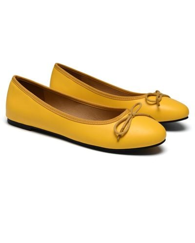 French Sole Amelie Yellow Leather
