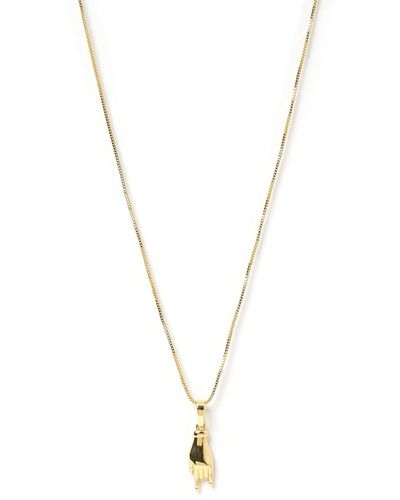 ARMS OF EVE Mano Gold Charm Necklace - Metallic