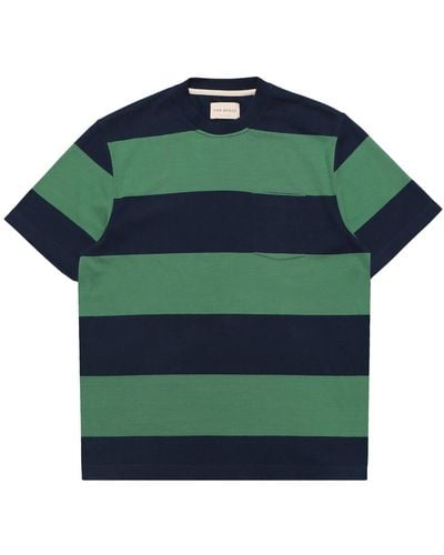 Far Afield Bold Stripe Pocket T-shirt - Green