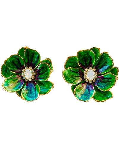 The Pink Reef Jewel Box Florals In Jade - Green